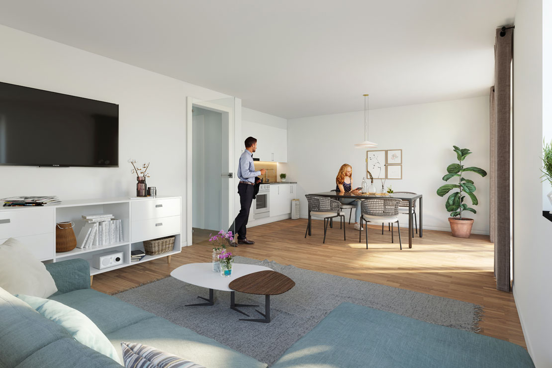 Ferienwohnung kaufen Ostsee Wohnzimmer